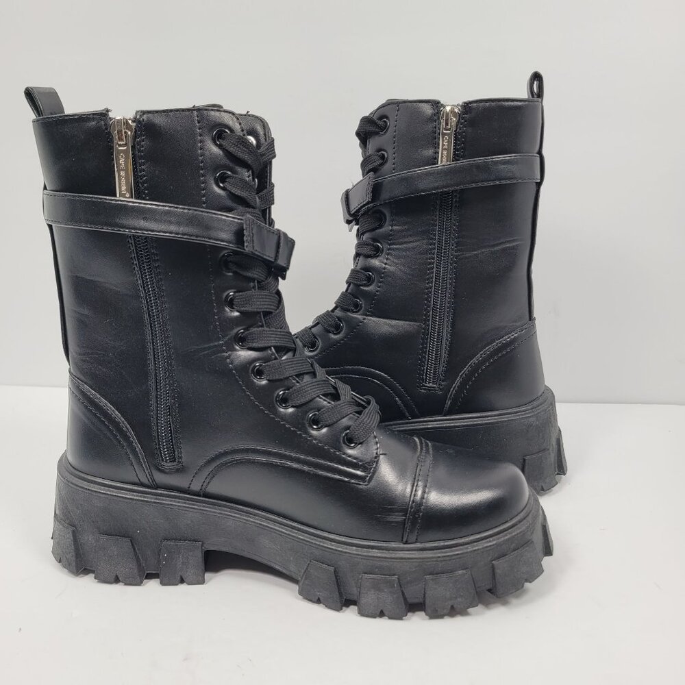 Cape Robbin Monalisa Women's Black Combat Platform Boots US Size 8 - Picture 7 of 12